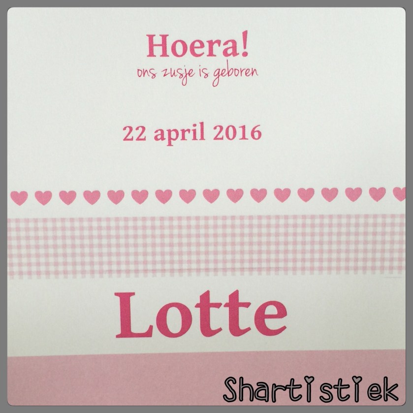 Geboortekaartje Lotte Geboortekaartje Lotte