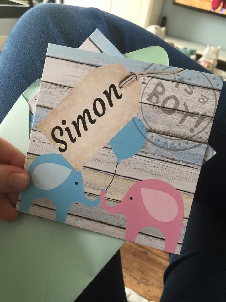 Geboortekaartje Simon Geboortekaartje Simon