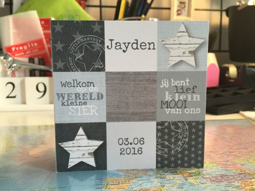 Geboortekaartje Jayden